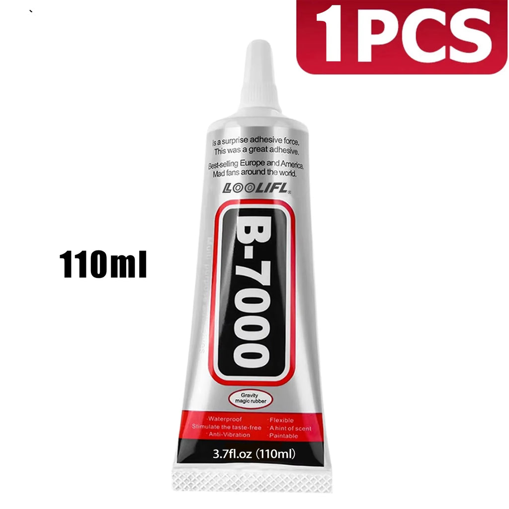 LOOLIFL B7000 Jewelry Glue for Jewelry Making,  50-110ML Multipurpose Super Adhesive for Phone Repair Nail Art Wood Glass Charms