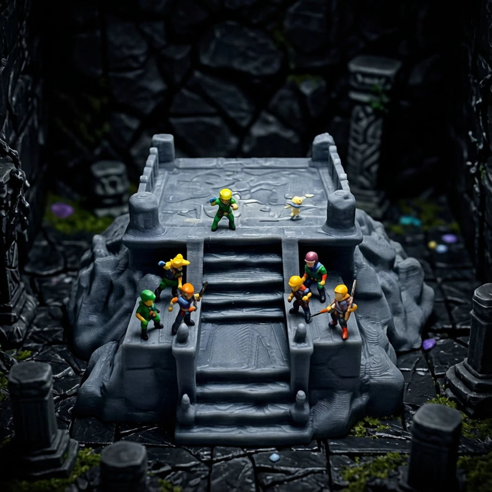 3D Printed Terrain Battlefield Platform With Stairs for Dnd/RPG Tabletop Wargaming Terrain Scenery