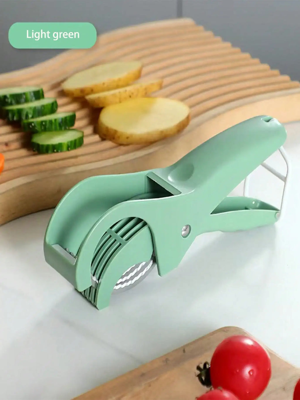 Stainless Steel Vegetable Fruit Manual Slicer - Multi-Functional Kitchen Manual Tool, Suitable For Cucumber, Banana, Onion And Salad, Chili, Fast And Even Manual Slicer, Dishwasher