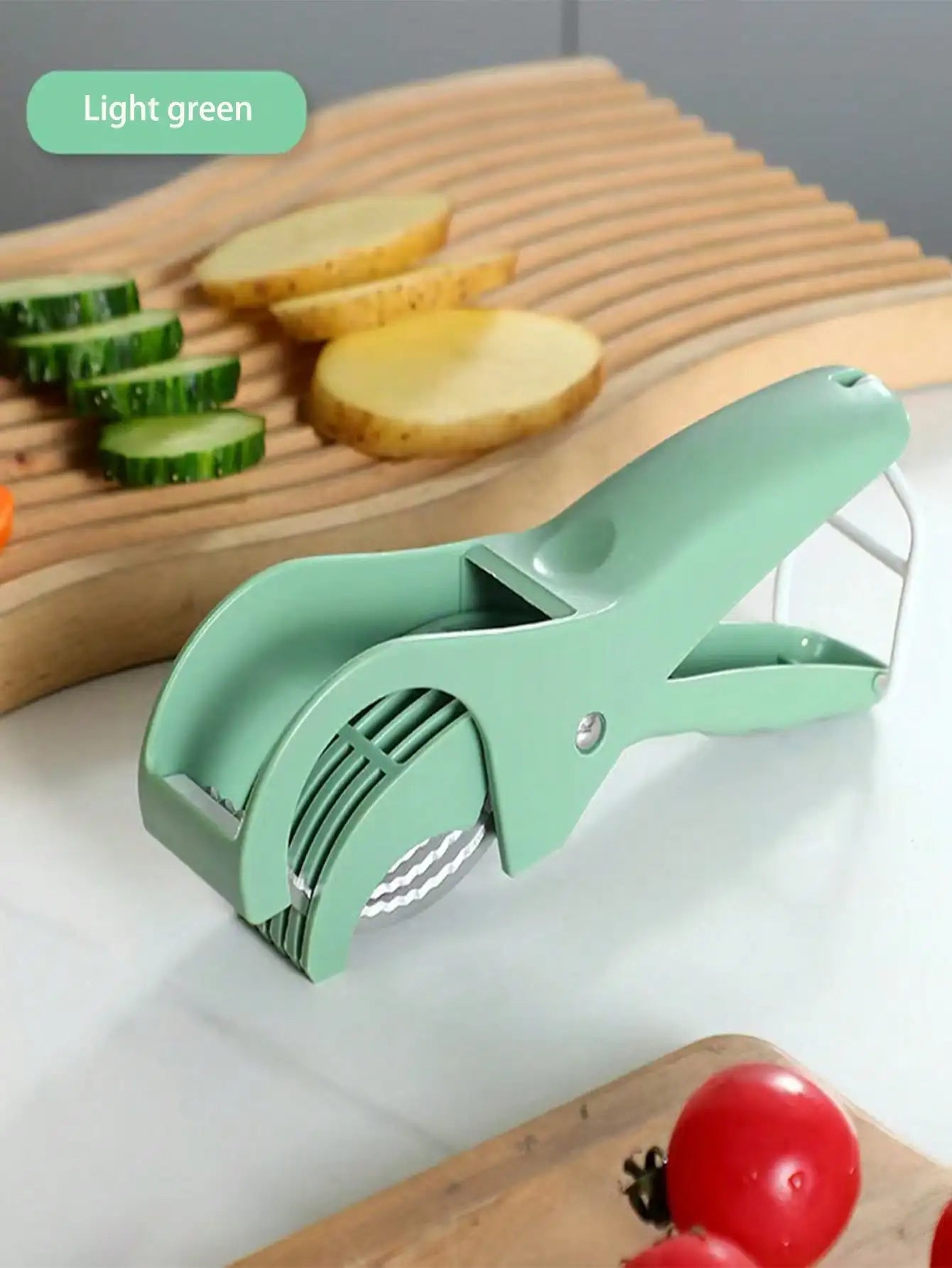 Stainless Steel Vegetable Fruit Manual Slicer - Multi-Functional Kitchen Manual Tool, Suitable For Cucumber, Banana, Onion And Salad, Chili, Fast And Even Manual Slicer, Dishwasher