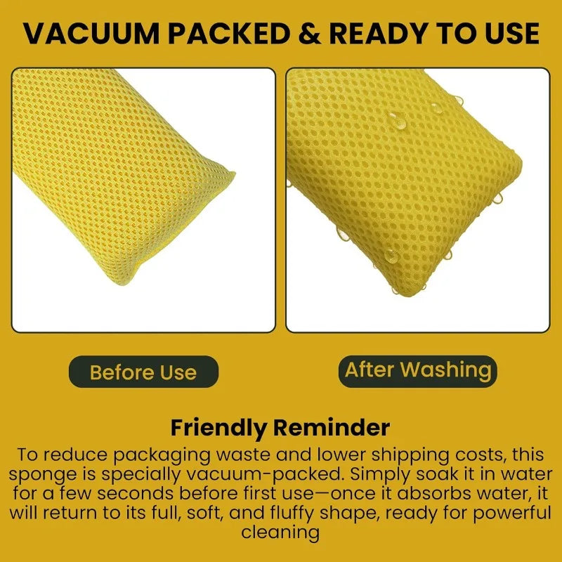 6 PCS Car Wash Sponge, for Microfiber Bug Scrubber Sponge Pad, Car Cleaning Sponge Block Sponge Cloth Sponge Block