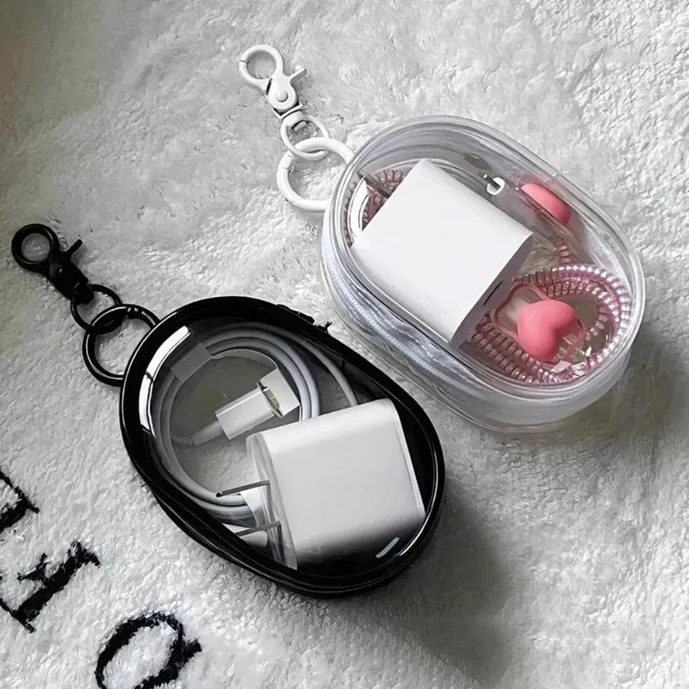 2PCS Portable Mini Transparent Zipper Storage Bag, Compact Multifunctional Storage Bag,For Holiday Gift Giving