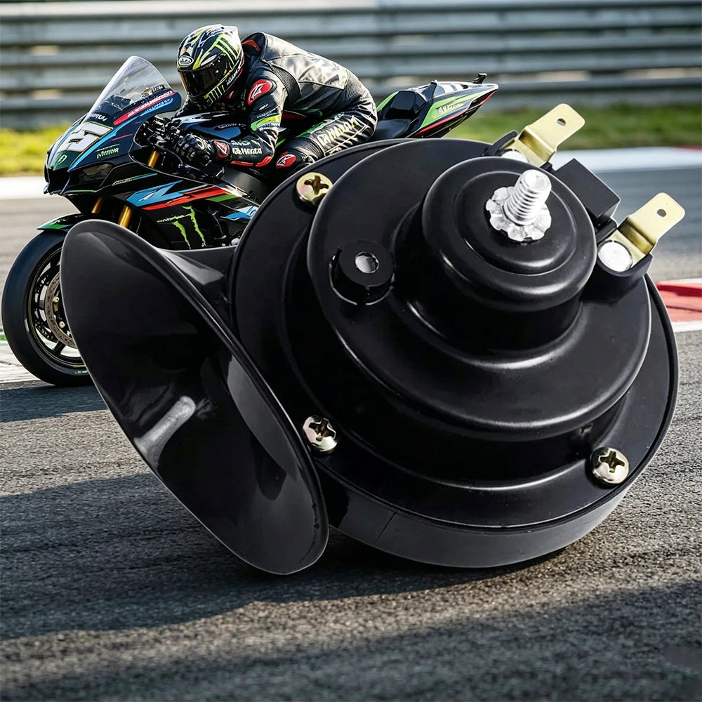 Universal Snail Horn 110dB Super Loud 12V/48V Waterproof Motorcycle Electric Moped Scooter Single Tone Horn Parts Accessories