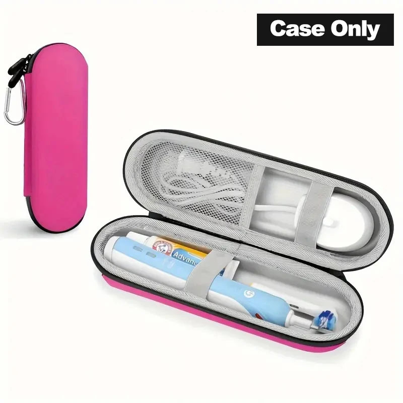 1pcs Electric Toothbrush Travel Case for Oral-B Pro/iO, Philips Sonicare, Oral B Toothbrush Case for Brush Heads & Accessories