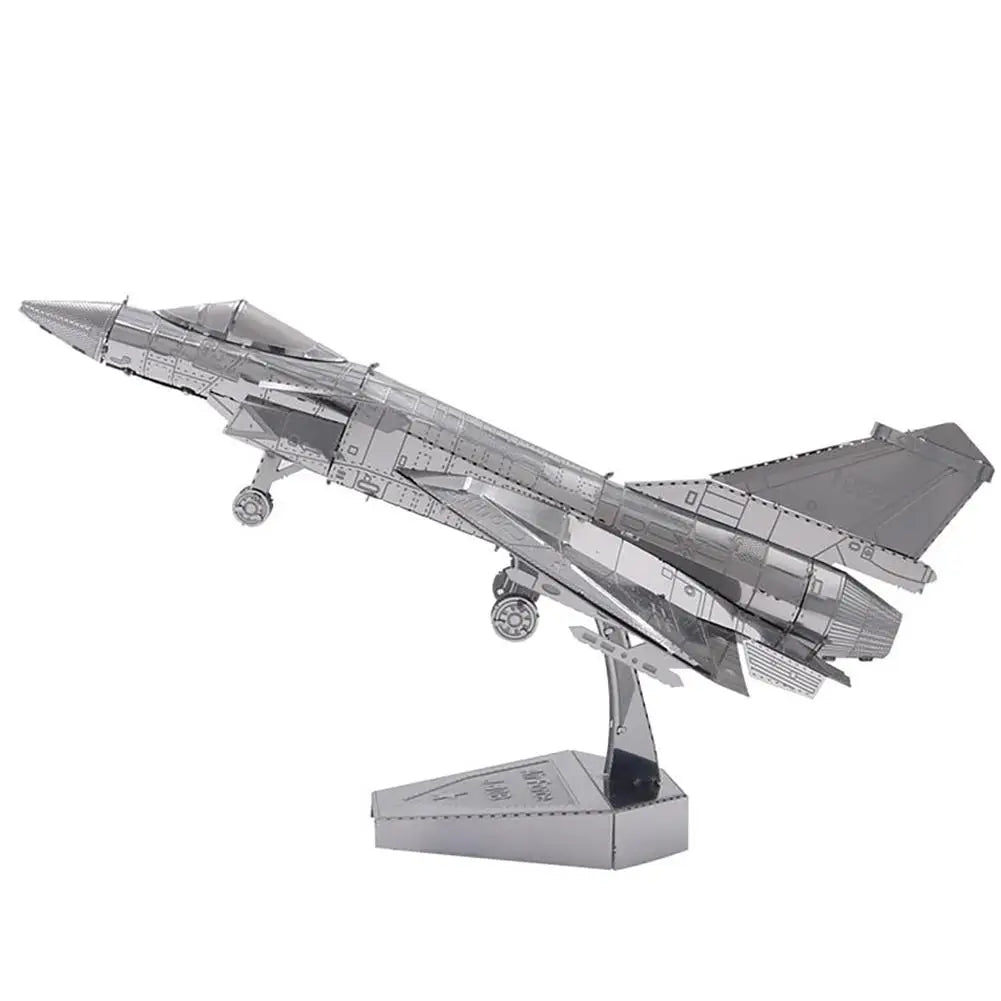 DIY 3D Metal Aircraft Model Kit Alloy Military Airplane Puzzle Educational Assembly Toy for Hobbyists & Collectors
