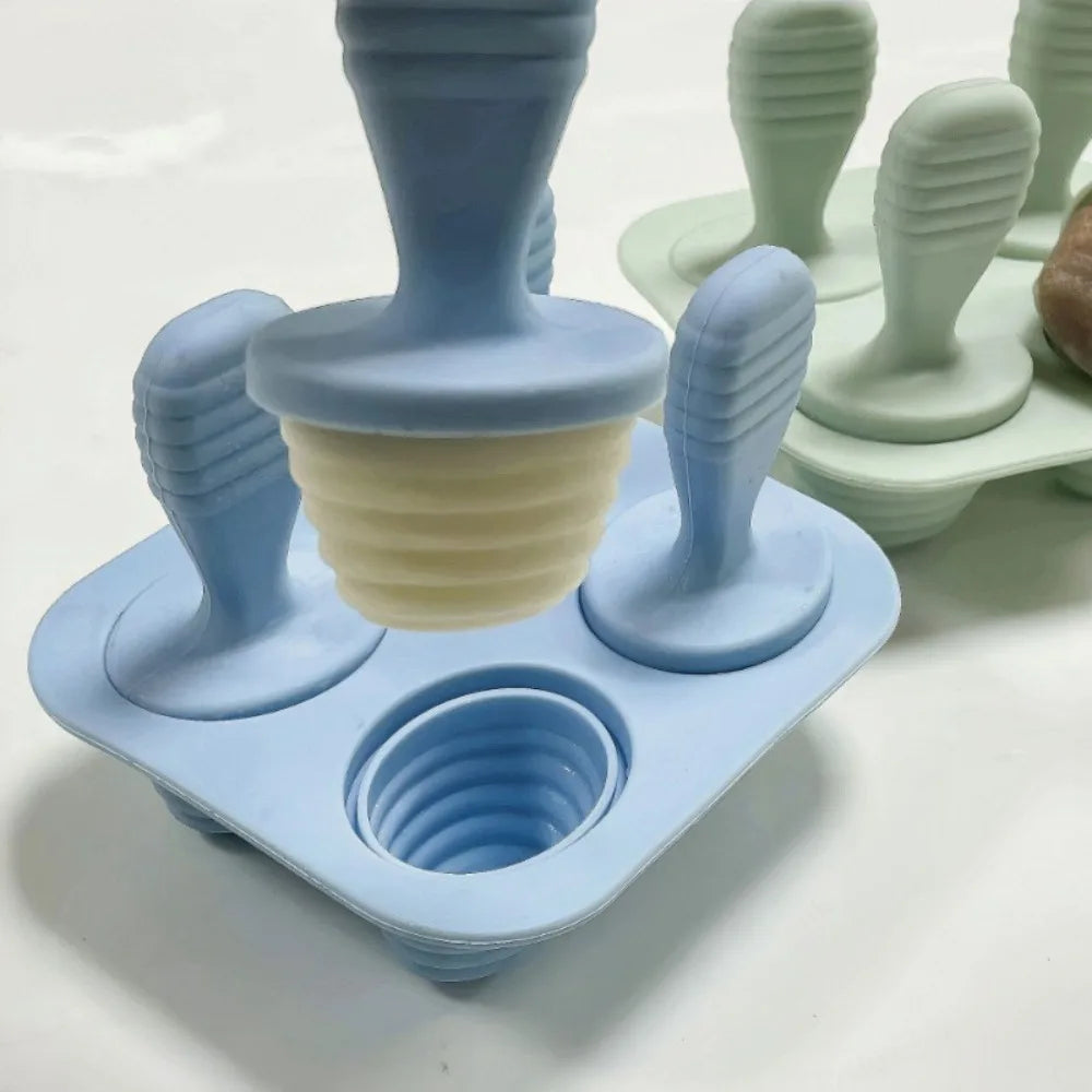 Baby Silicone Ice Cream Mold, Reusable Non-Toxic Ice Cube Tray for Homemade Frozen Treats, Breast Milk Storage, Kitchen