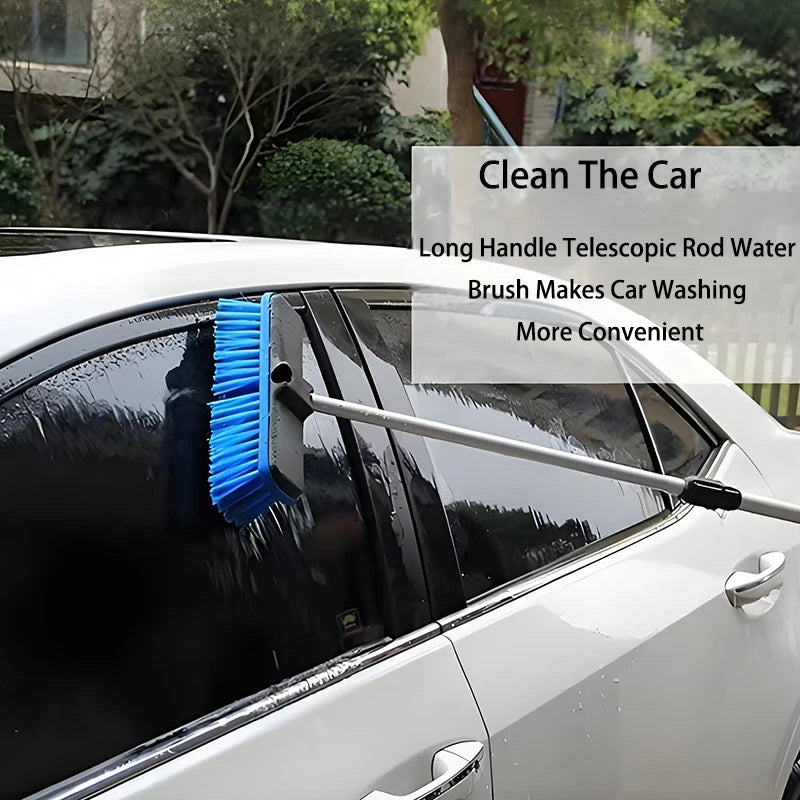 1 Piece Of Detachable Blue Three-Stage Telescopic Water Brush Car Wash Brush Long Handle Soft Brush Anti Scratch Car Wash Tool