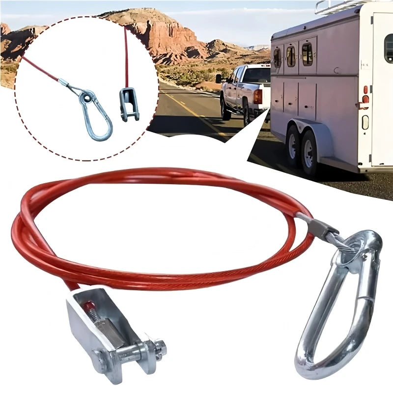 Stainless Steel Trailer Breakaway Rope Trailer Caravan Brake Away Breakaway Safety Cable Braked Hitch Accessories Parts