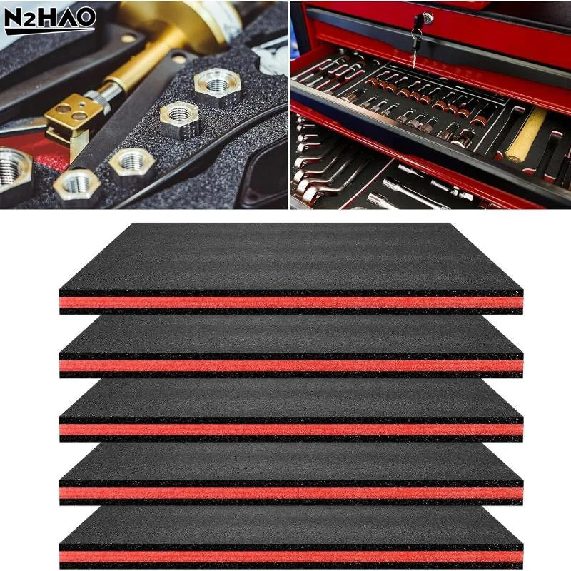 3pcs Tool Box Foam Polyethylene Tool Foam Inserts CasesEPE Foam For Organizer Cases Drawer LinerCamera Toolbox Storage Shadow