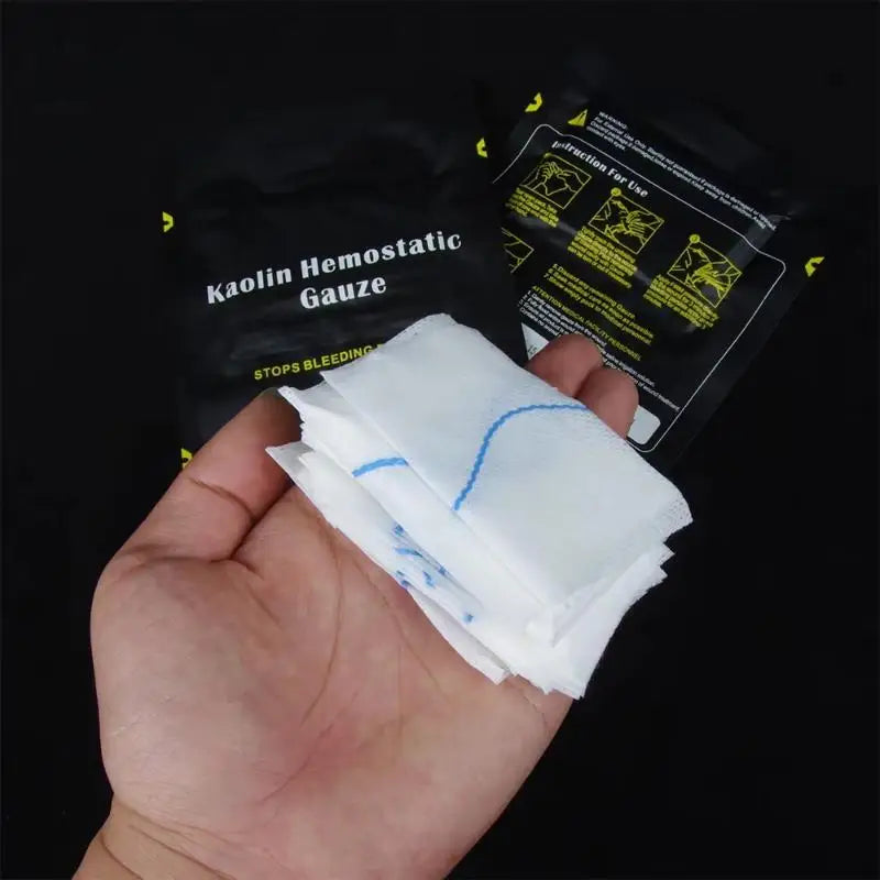 Medical Hemostatic Gauze Soluble Emergency Trauma Wound Dressing Sterile for Home Outdoor First Aid Survival Gear
