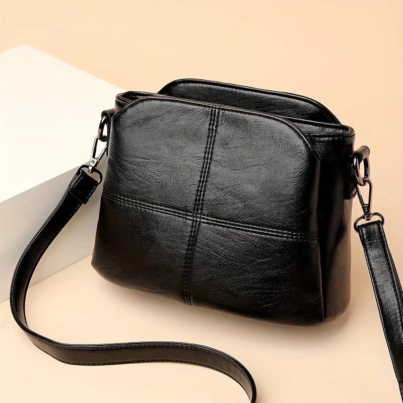 Daily Wear Soft PU Leather Crossbody Bag Fashion Simple Sling Purse, Versatile for Shopping, Travel & Errands