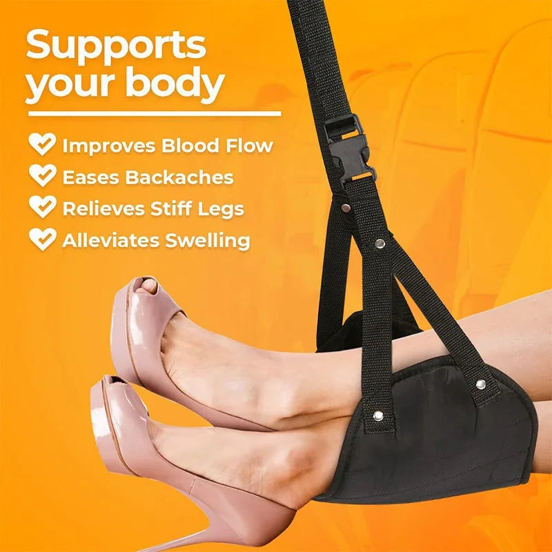1PC Hot-Selling High-Quality Portable Travel Footrest - Adjustable Height  Perfect for Airplane Office/ Car/plane Use