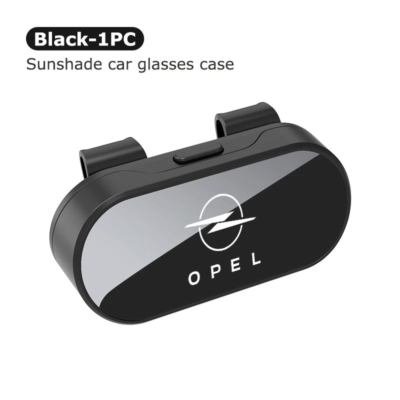 Car Sun Visor Glasses Holder Universal Auto Sunglasses Organizer Box For Opel Corsa D Astra G H J K F Mokka C Zafira B Vectra