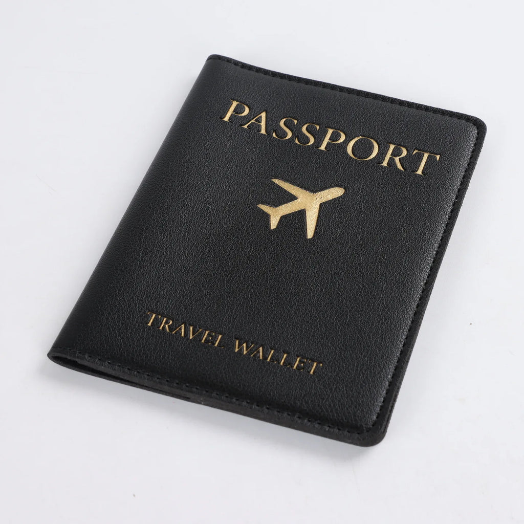 Fashion Leather Passport Holder Travel Wallet for Women Men Simple Wedding Gift Card Cover Hot Sale