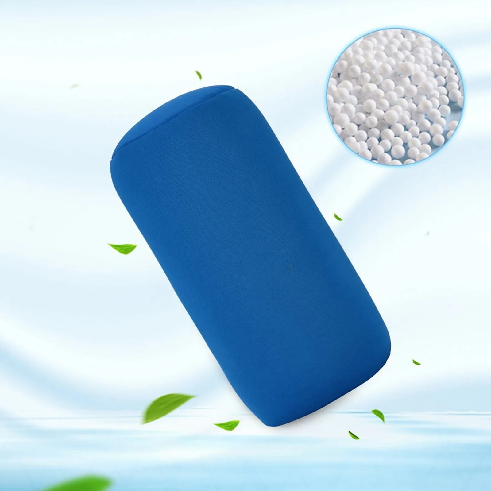 30cmx16cm Cylindrical Pillow Micro Mini Microbead Back Cushion Roll Pillow Head Convenient Travel Pillow Bed Decoration