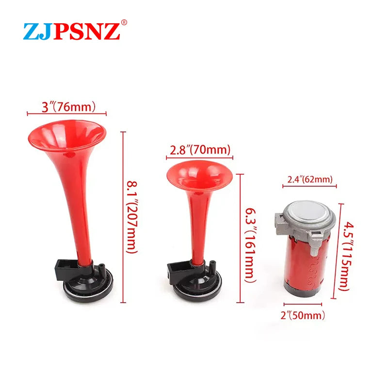 Dual Tone Air Horn Air Pump Electric Horn Super Loud With Compressor For Car Motorcycles Auto Truck Boat 12v 24v Waterproof