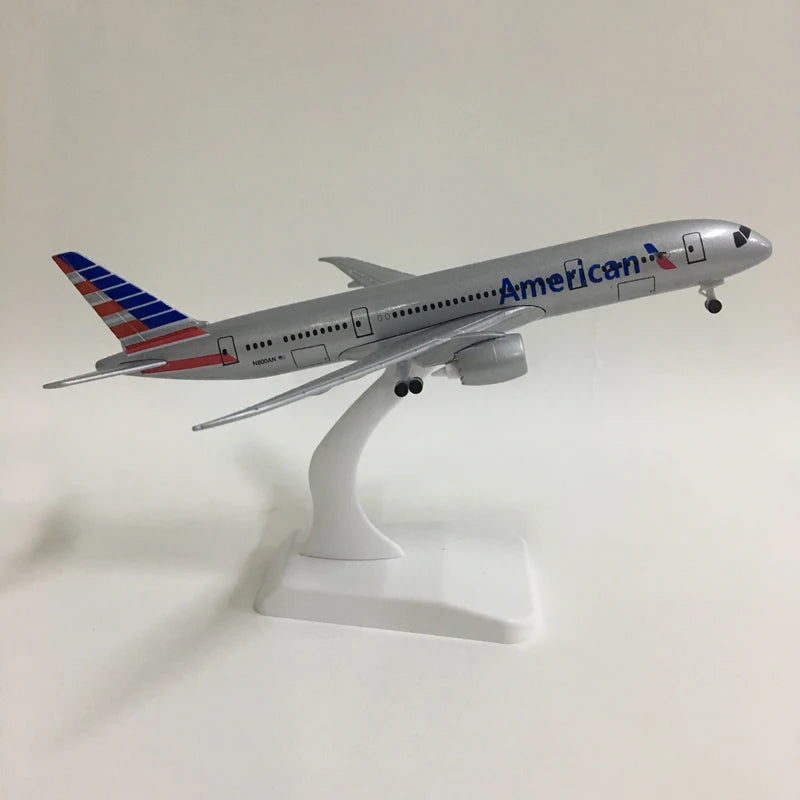 JASON TUTU 20CM American Airlines Boeing 787 Aircraft Model Planel Airplane Metal Diecast Planes Collect Gifts