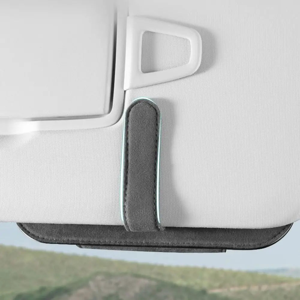 Luxury Cowhide Sun Visor Glasses Holder Car Storage Box For Car Sunglasses Holder Sunglasses Protective Box Car Storage Tool