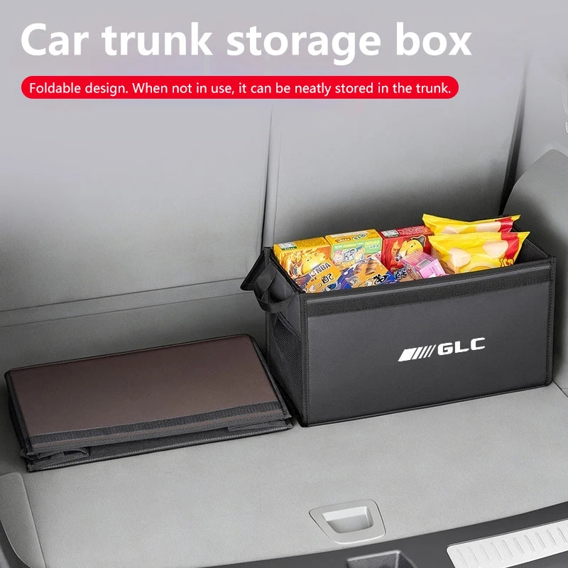 Car Trunk Foldable Storage Box For Mercedes-Benz GLC C253 C254 X253 X254, Multi-Functional Auto Interior Storage Accessories