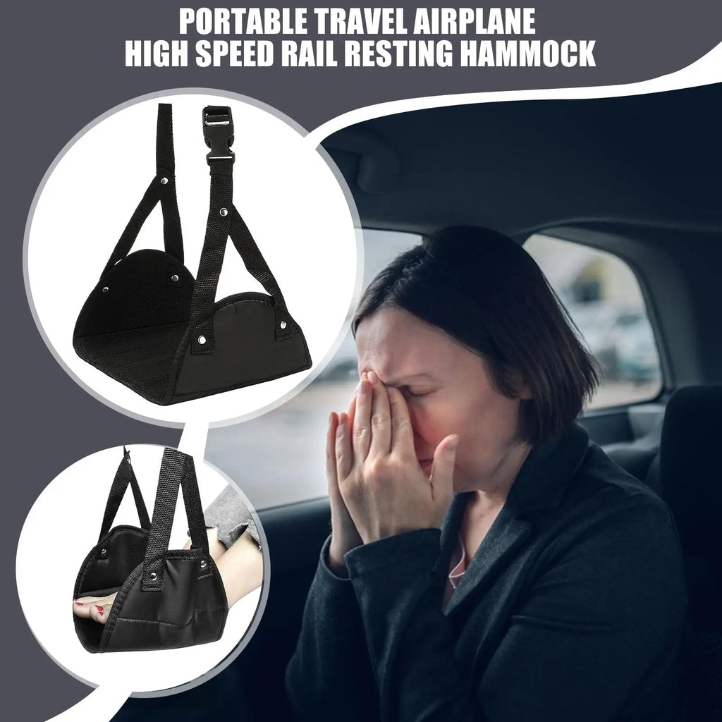Portable Airplane Foot Hammock Comfortable Travel Footrest for Adults Elderly Women Business Trips Work Sleeping Flight Supplies