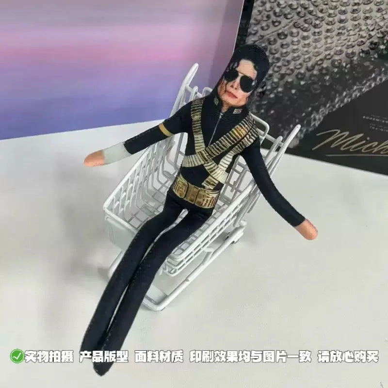 Michael Jackson Cosplay Prop Doll Plush Figure Joint Mobility Soft Stuffed Room Decor Collection Gift Abstract Design