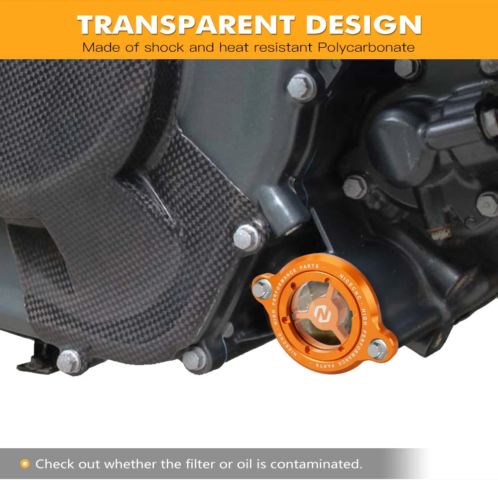 For KTM 390 Adventure 2020-2023 Oil Filter Cover Cap Duke 125 200 250 390 2016-2023 RC 125 200 390 2017-2023 250 Adventure 21-23
