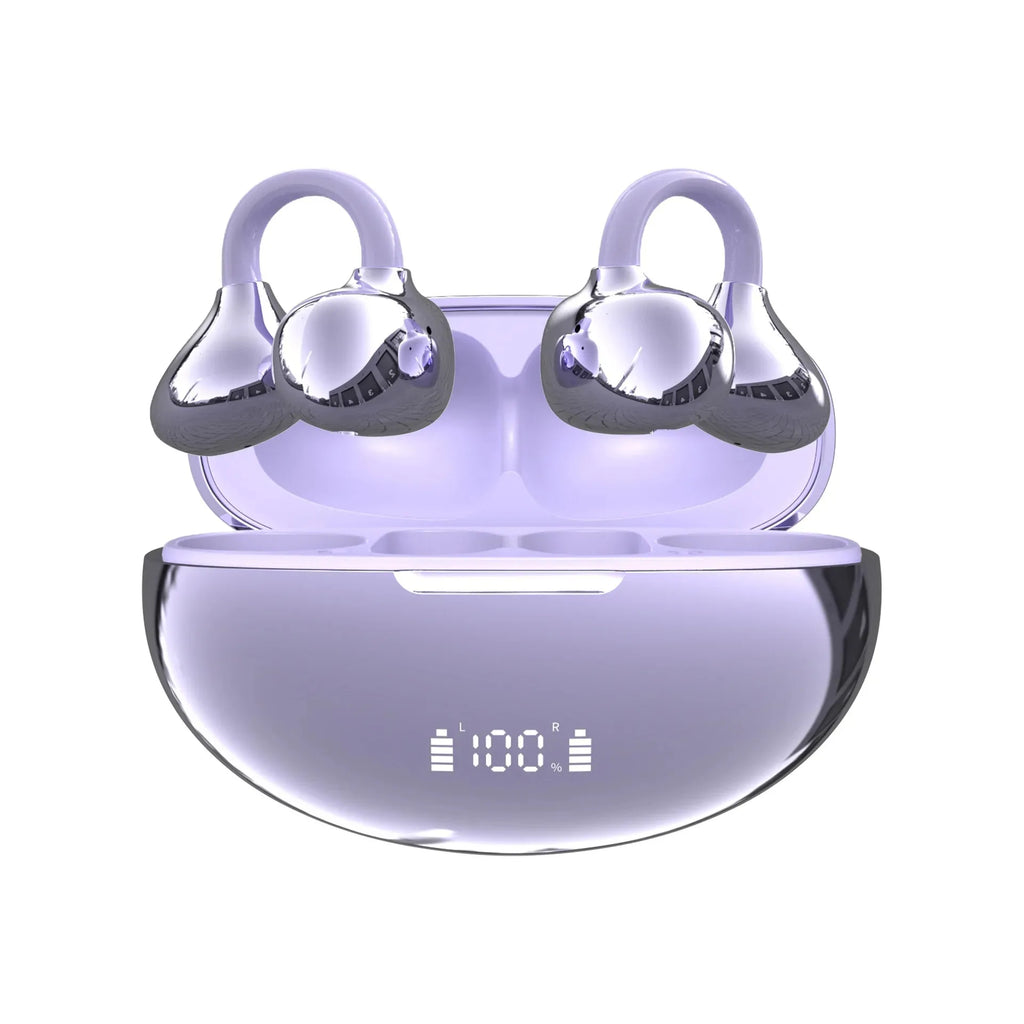 Ultra Comfortable Ear Clip Wireless Bluetooth Earphones Durable Long Battery Life Equipped with Hands-Free Microphone