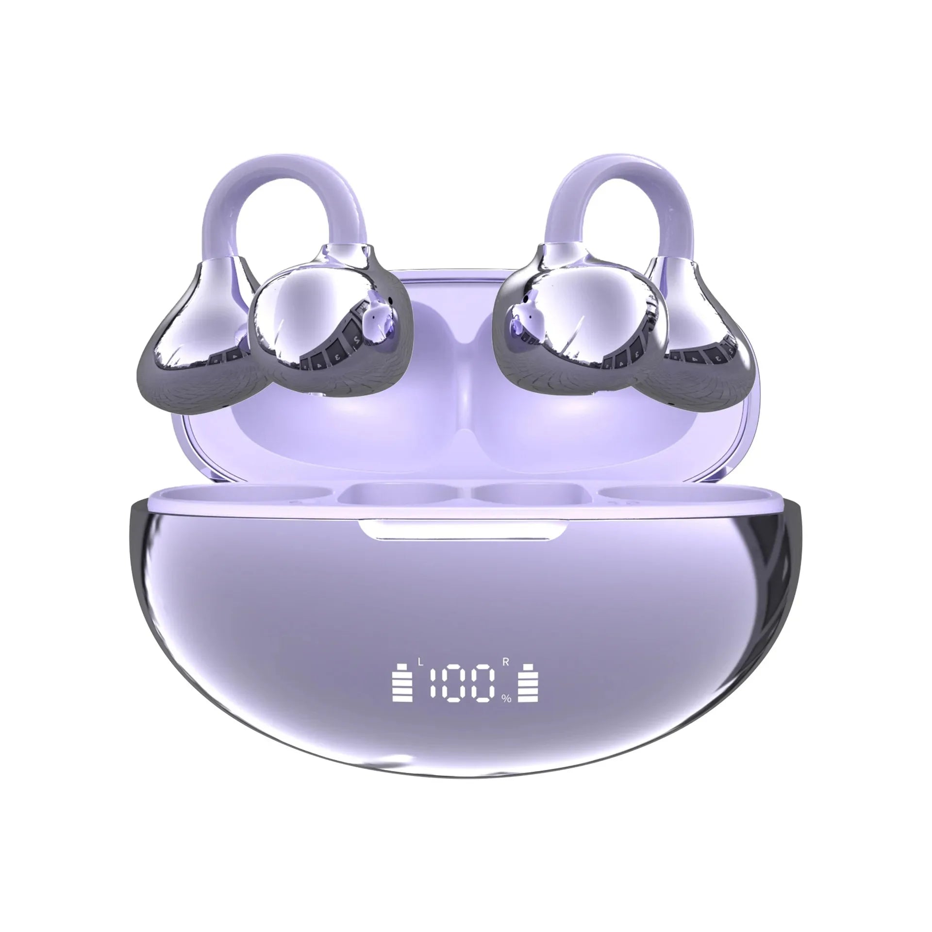 Ultra Comfortable Ear Clip Wireless Bluetooth Earphones Durable Long Battery Life Equipped with Hands-Free Microphone