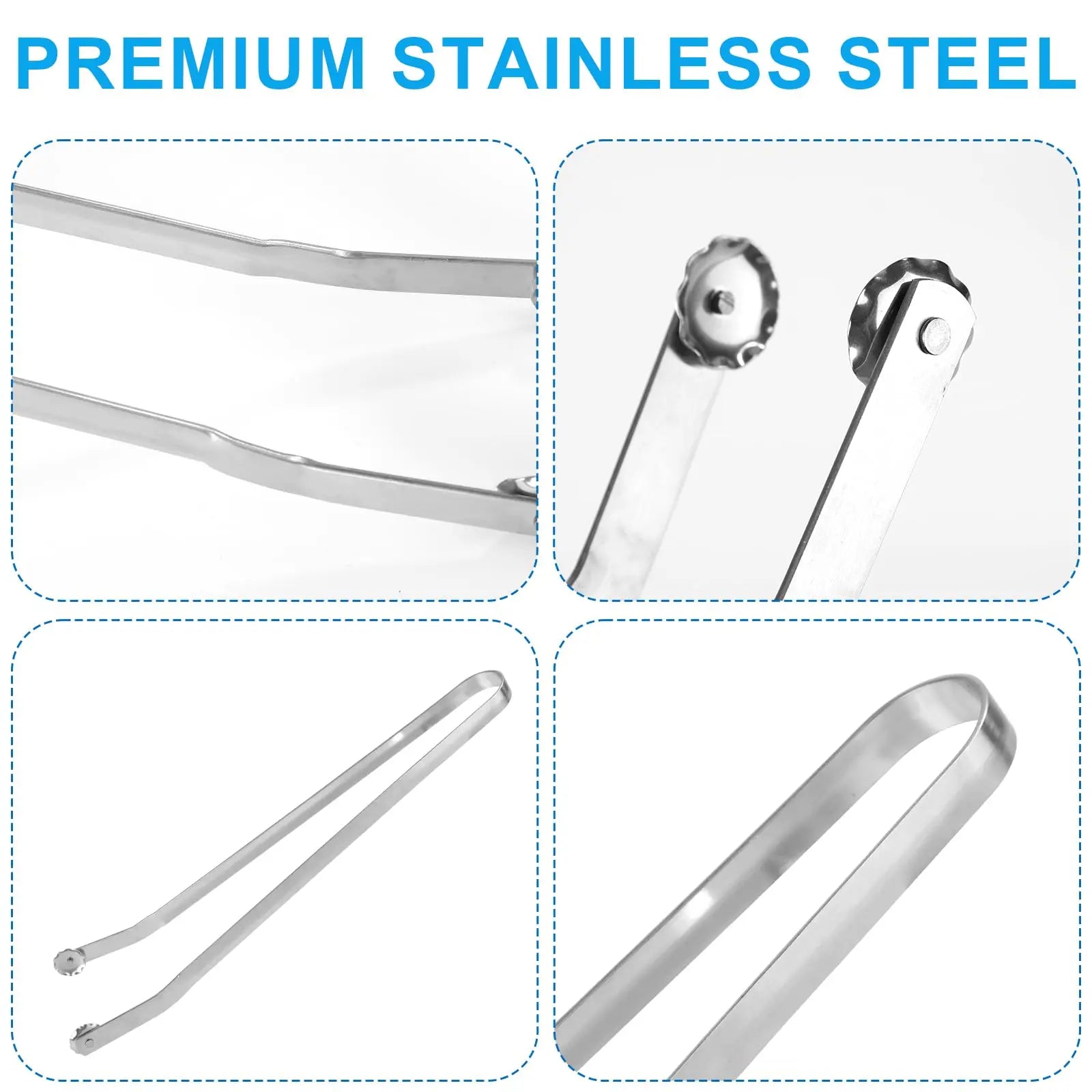 New 304 Stainless Steel Sausage Turning Grill Tongs for Bacon Steak Meat 30/40/50cm ExtraLong Grill Tong kitchen Accessories