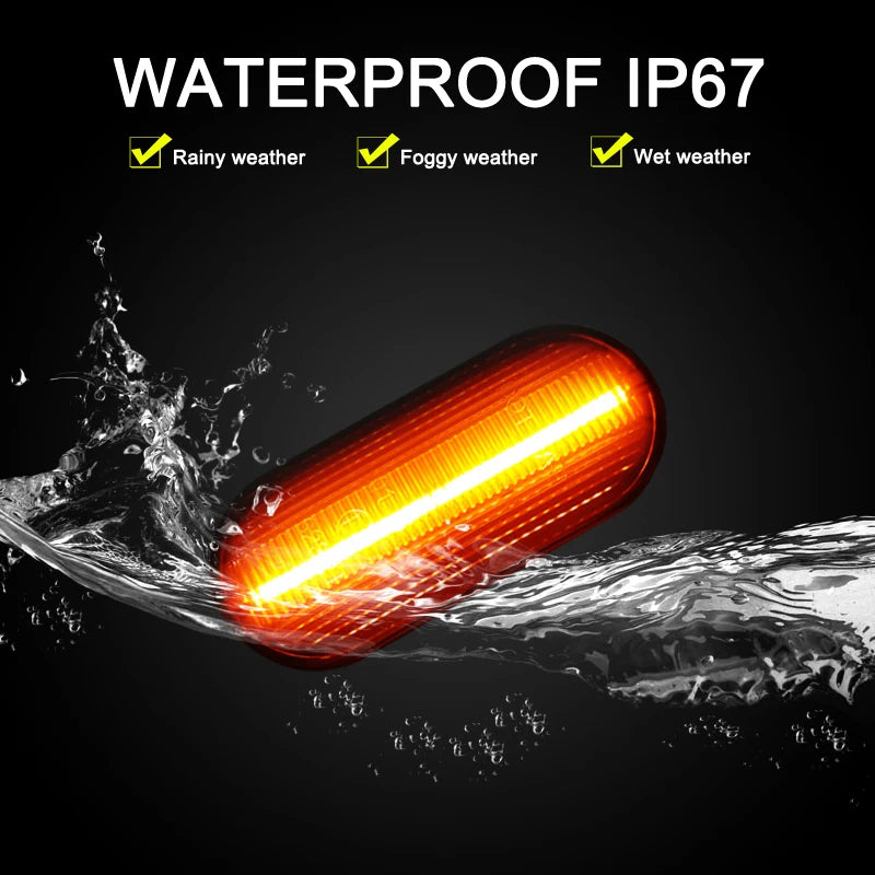 Smoked Lens Waterproof LED Side Fender Marker Lamp Turn Signal Light For Seat Alhambra Arosa Cordoba/Vario Ibiza/ST/6J Leon Mii
