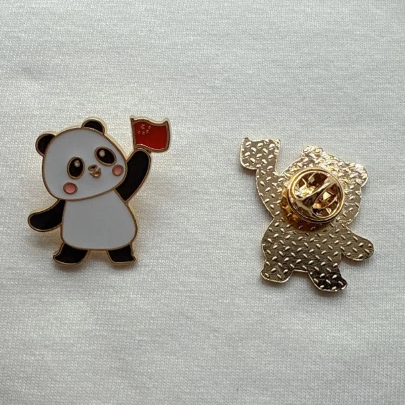 6pcs Cartoon China Panda Badge Autumn/Winter Clothing Accessories Brooch Men's and Women's Backpack Decoration Gift