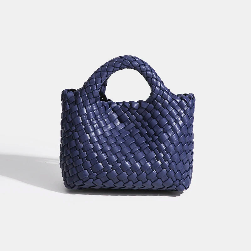 Women Handbag Fashion Woven Pattern Small Pu Leather Tote Bag Retro Top Handle Bag Casual Daily Commute Shopping Portable 2026