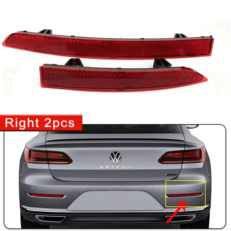 For Volkswagen VW Arteon 3H7 2018 2019 2020 2021 2022 2023 Rear Bumper Reflector Light Brake Stop Turn Signal Lamp Accessories