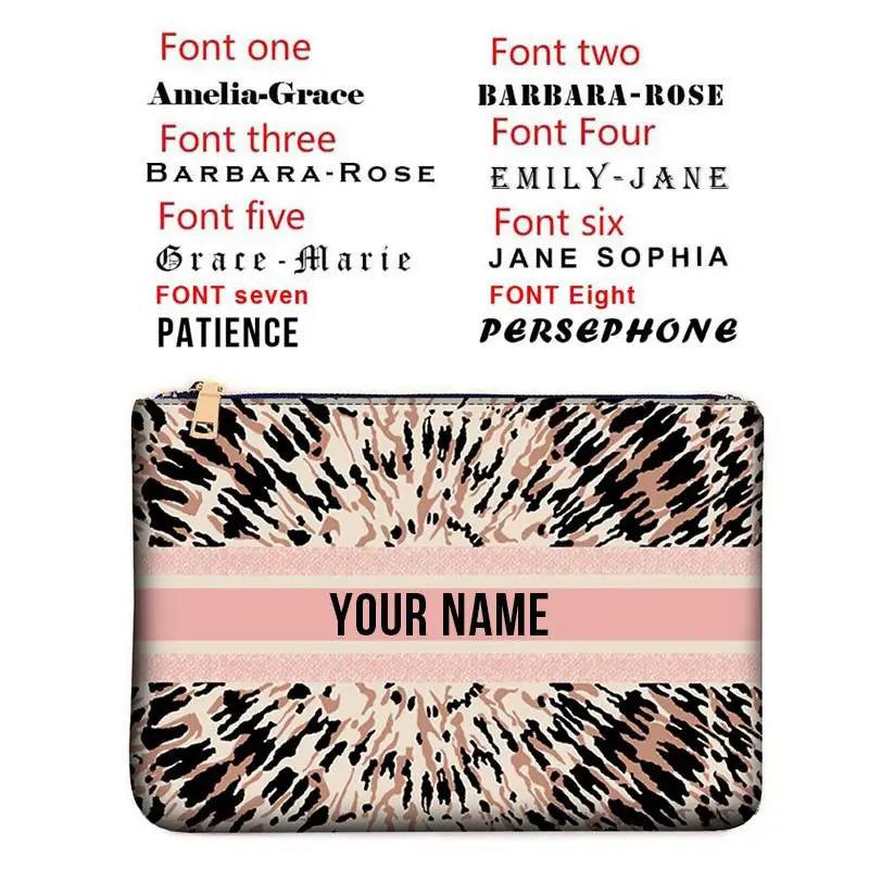 Canvas makeup bag WOMAN BAG Fashion Designer Party Clutch Personalized Custom Print Name Letter Beach Bag Travel Cosmetic Bag