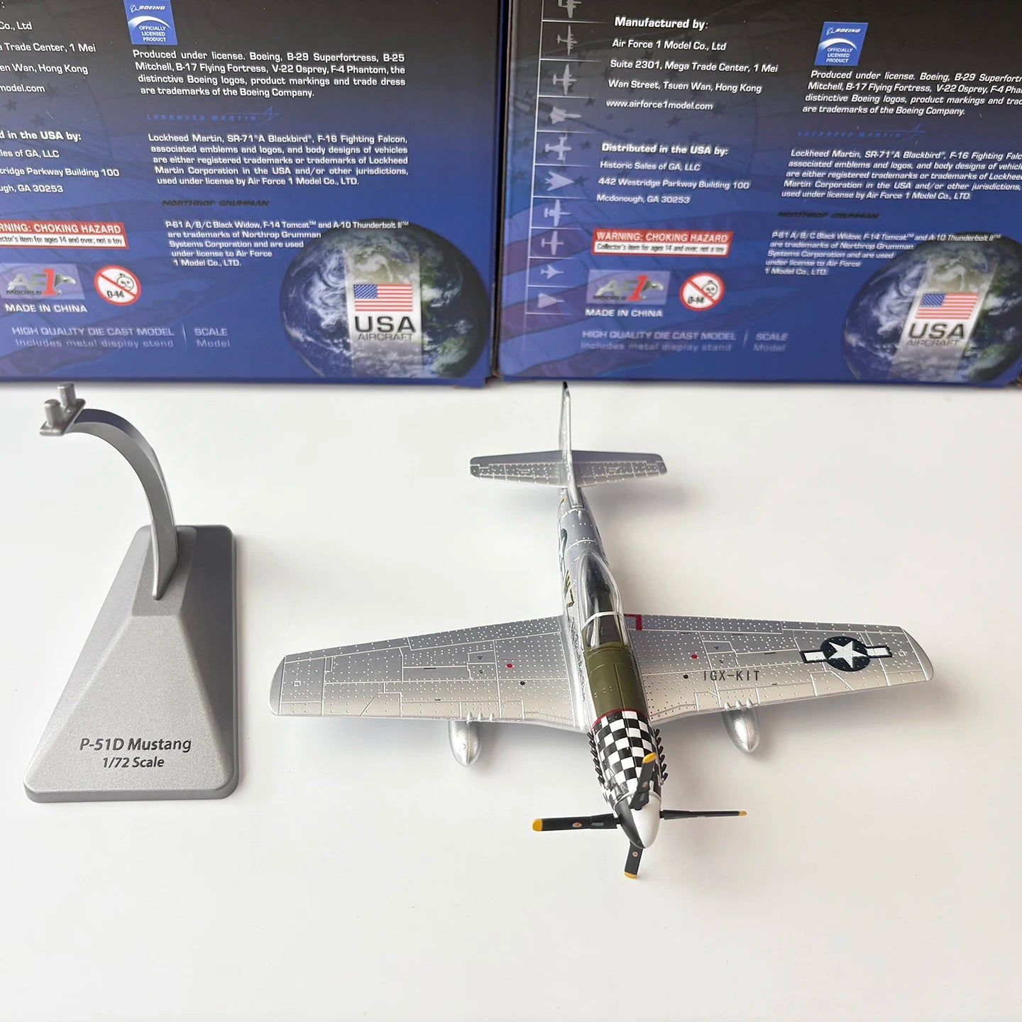 1/72 Scale WWII U.S. P51D Mustang Fighter Plane P-51D P51 Silver Diecast Finished Military Plane Model Collection Ornament Gift