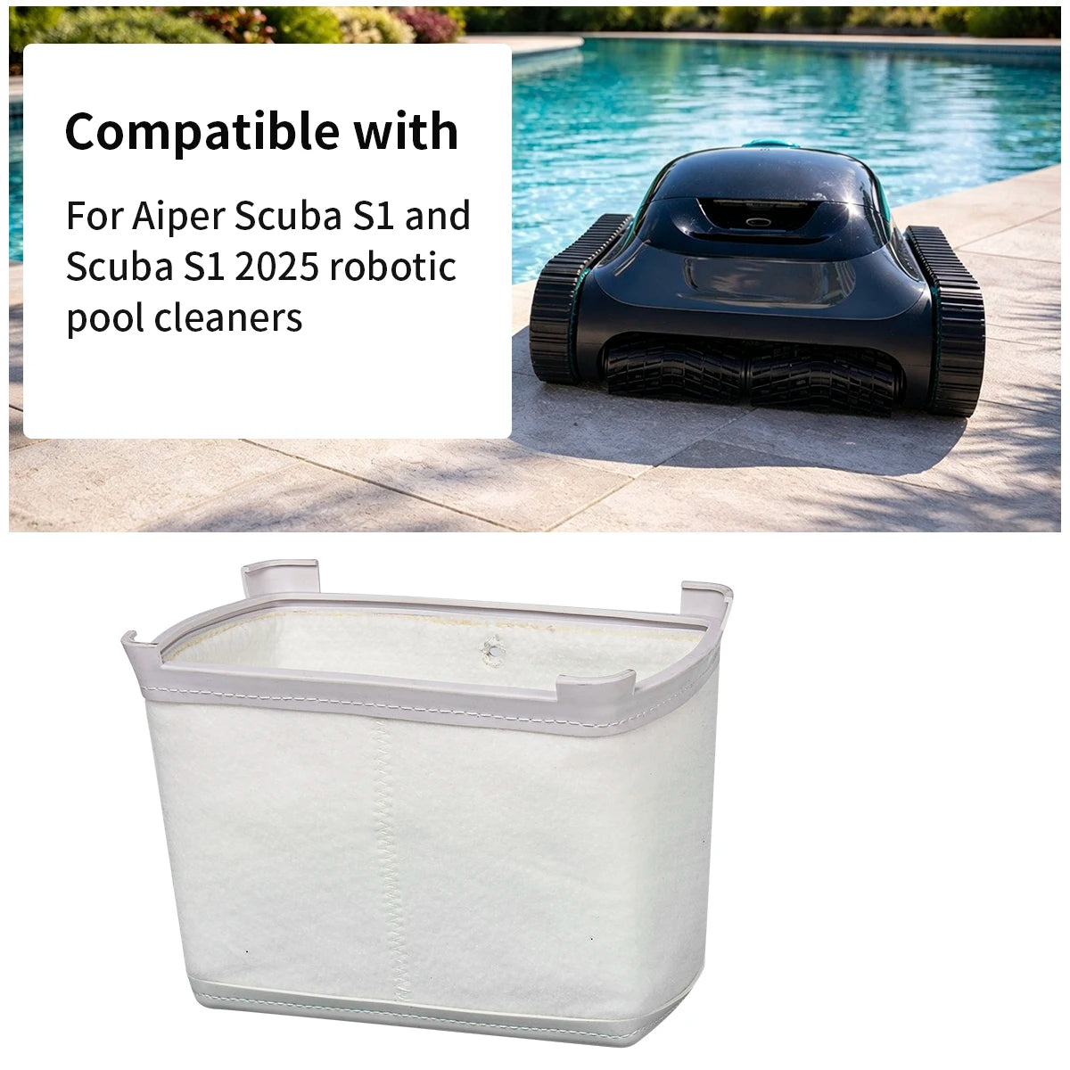 Ultra Fine Filter Basket Cloth Replacement, Filter Basket Frame, Replacement Cloth for Aiper Scuba S1 and 2026 Swimming Pool Rob