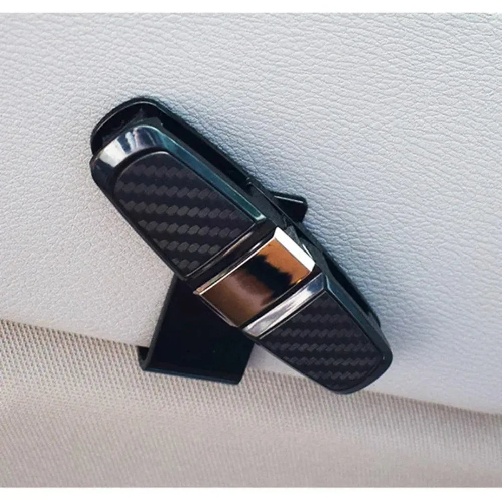 Universal Auto Sun Visor Glasses Box Sunglasses Clip Card Ticket Document Holder Stand Fastener Case Eyeglasses Car Accessories
