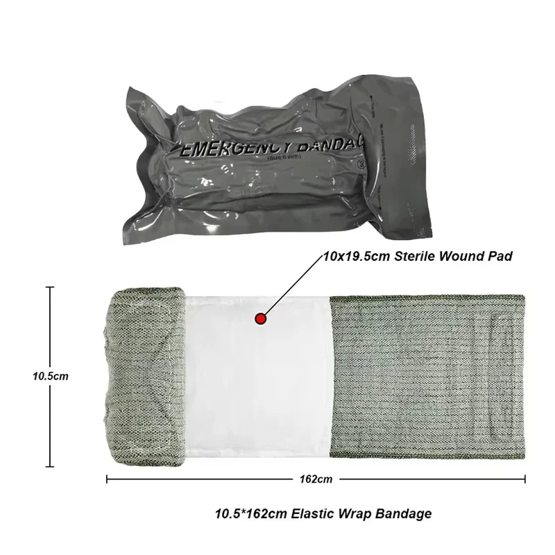 1pcs Medical Trauma Kit Israeli Bandage 4/6inch Emergency Security Protection for Outdoor Camping Hiking Wound First Aid