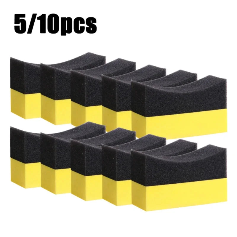 1/50pcs Auto Cleaning Sponge Brush Set for Car Wheel Tire Wash Wipe Water Suction Sponge Pad Wax Polishing Tyre Brushes Tools