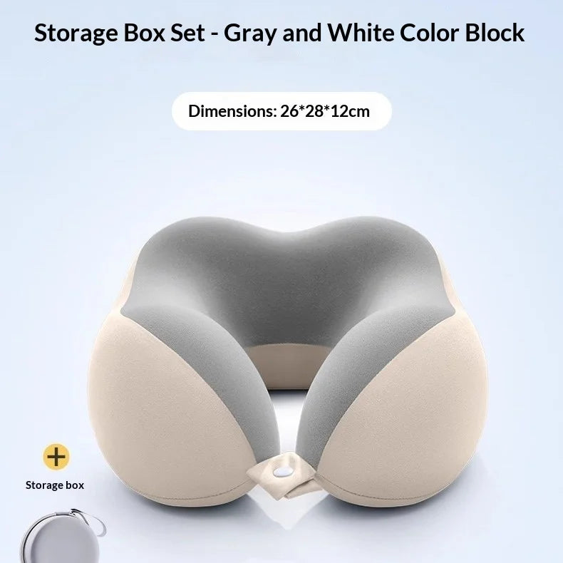 2026 New U-Shaped Memory Foam Neck Travel Pillow Slow Rebound Ergonomic Support Washable Soft Portable Airplane Car Office Train