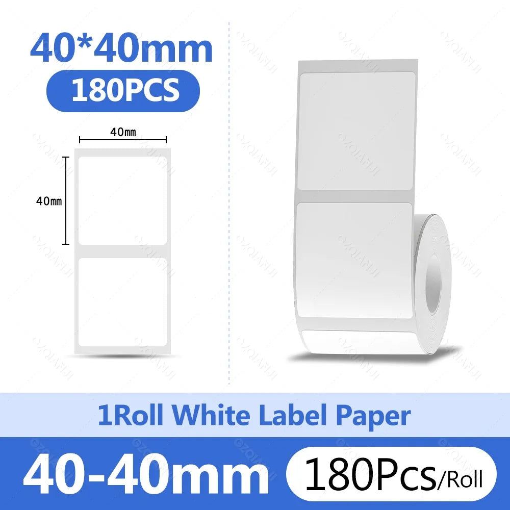 Niimbot B1 White Sticker Waterproof Paper Adhesive Nail Label Anti-Oil For B21 B31 Mini Portable Thermal Printer Tape More Size
