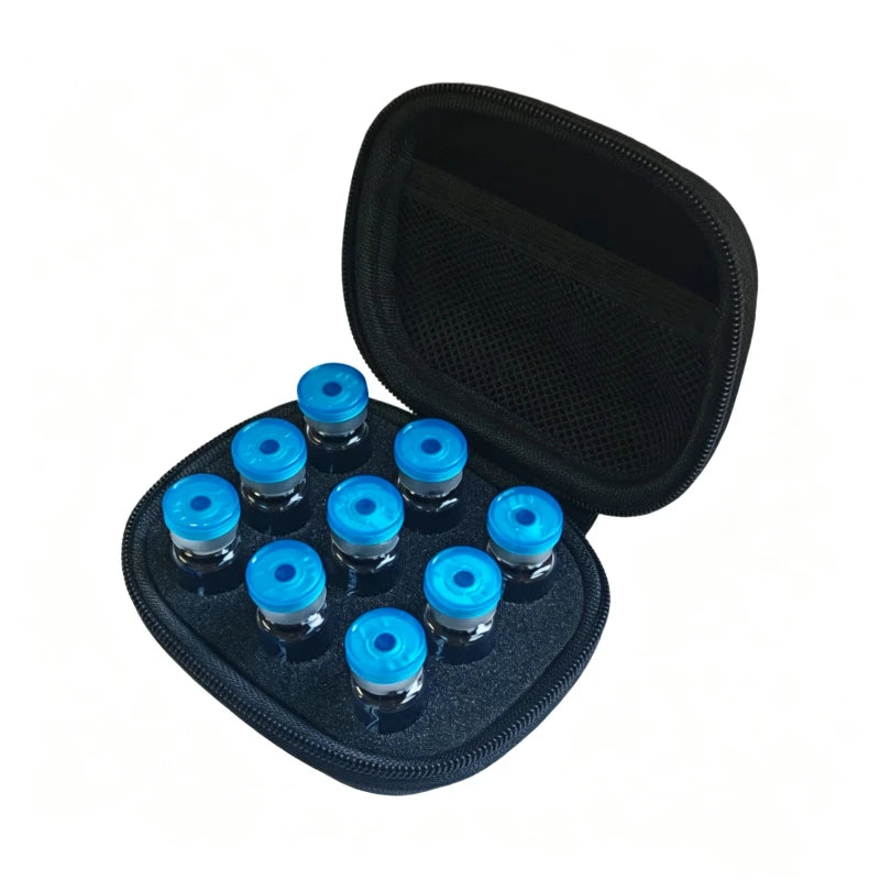 3ml 9-Slots Insulin Vial Storage Case Peptide Box Travel Protable Peptide Case EVA Vial Storage Bag Essential Oils Carrying Box