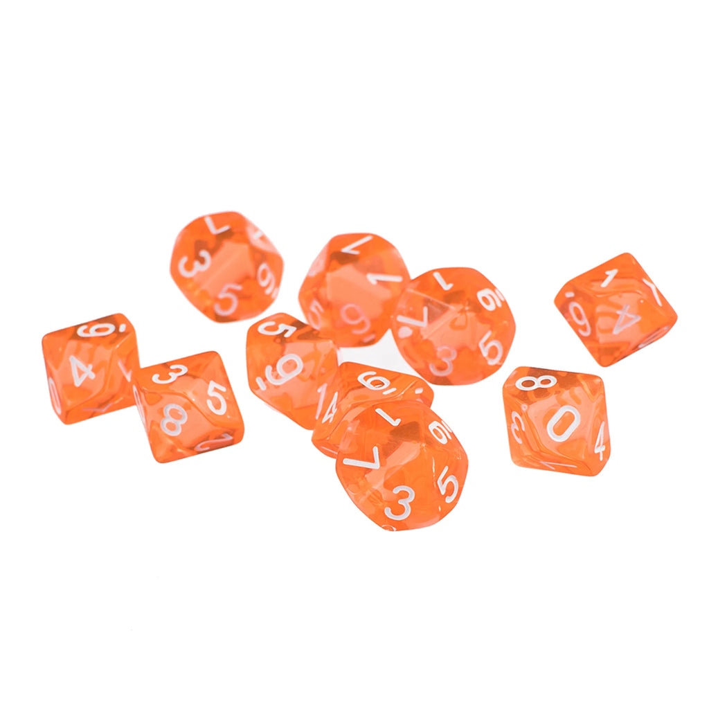 10pcs RPG DND Polyhedral Dice Set D10 D8 – Board Game Multi-sided Dice / 10 dés polyédriques RPG DND D10 D8 – Jeux de société multi-faces