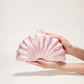 Shell Clutch Bag Acrylic clutch bag women wedding evening party cute ivory pearl color purse handbag summer new 2024