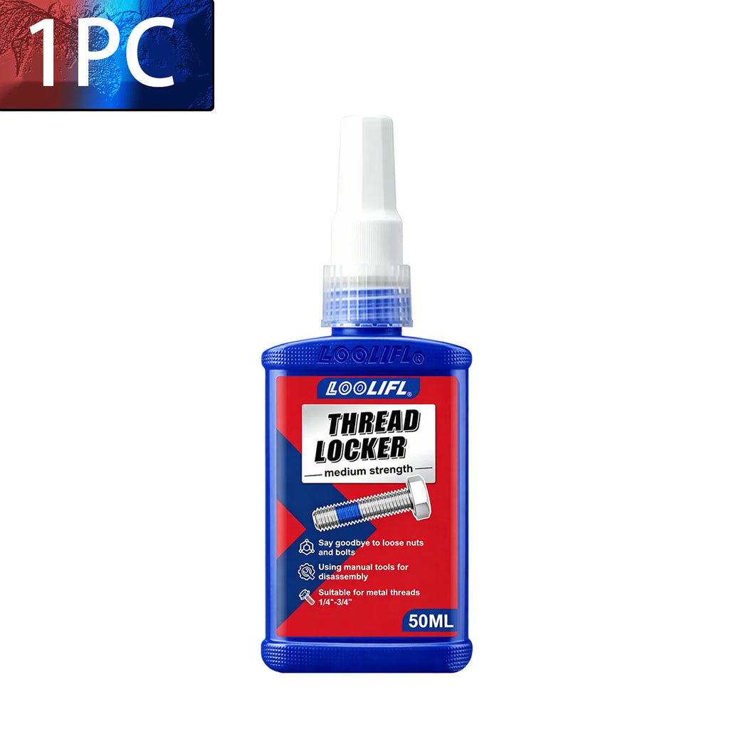 High Medium Strength Threadlocker 243 271 Bolt Anti-Loose Seal Glue Oil Heat Vibration Resistant Metal Thread Compound 50ML 10G
