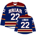 Briar University Off Campus Hockey Jersey Graham 44 DI LAURENTIS 66 Tucker 46 Long Sleeve 3D All Over Print Unisex T Shirt