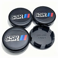 4pcs SSR Logo Badge Epoxy Resin Emblem Car Wheel Center Caps Hub Cap 53MM Clip 48MM Wheel Rim Hubcaps Dust Cover Car Accessories