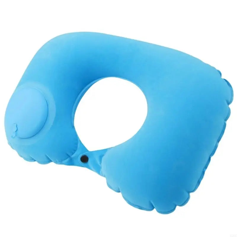 Inflatable Pillow for Cervical Support During Airplanes Car Ride and Rest Breaks Portable Easy Setups Designs X3UC