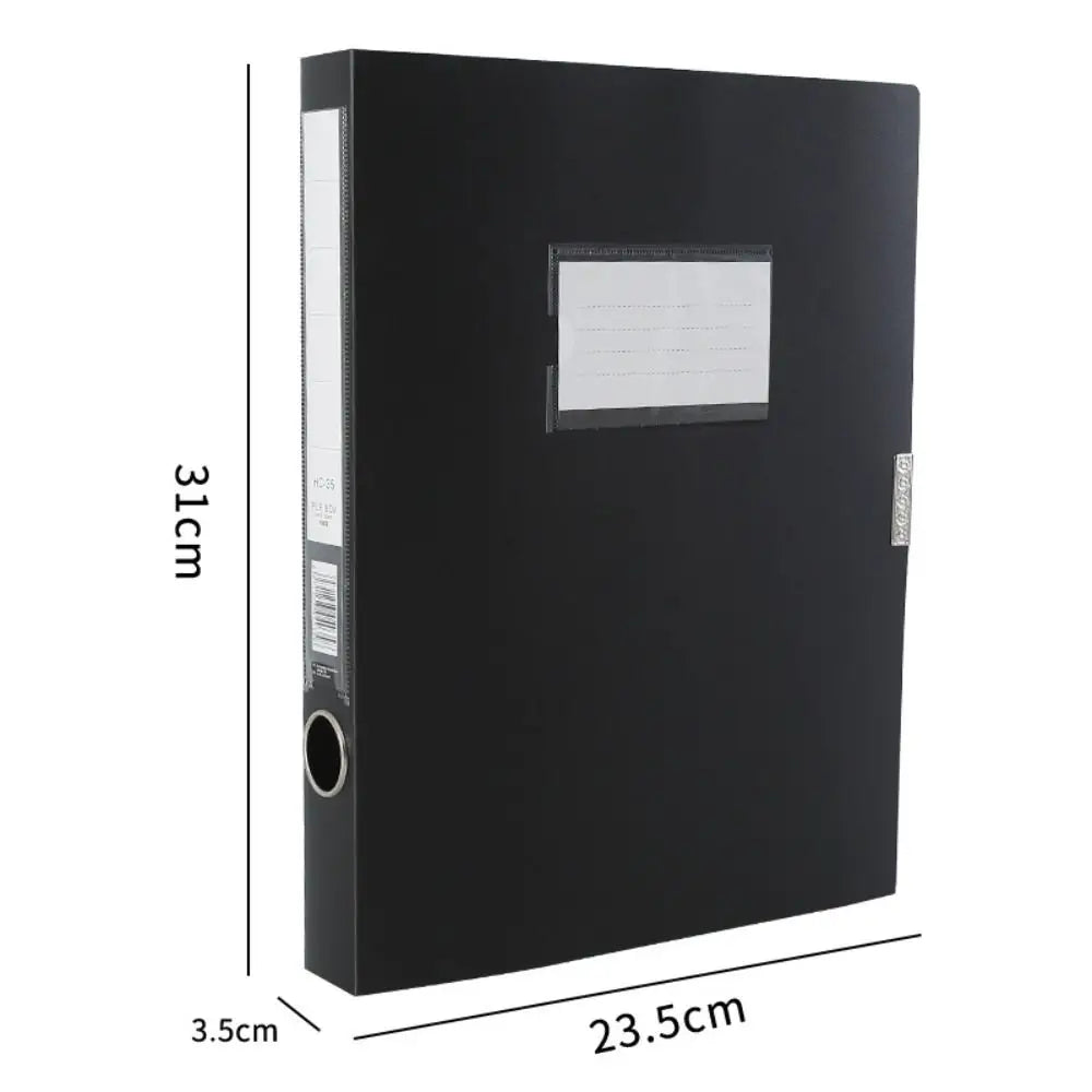 Desktop Black Blue A4 File Folder Dustproof PP Plastic Paper Storage Box Thickened Document Case Archives