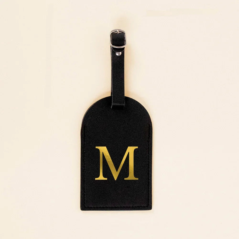 Initial Luggage Tags Handbag key Holders Travel Bag Key Wallets Label Tag Suitcase Identify Labels with Privacy Cover